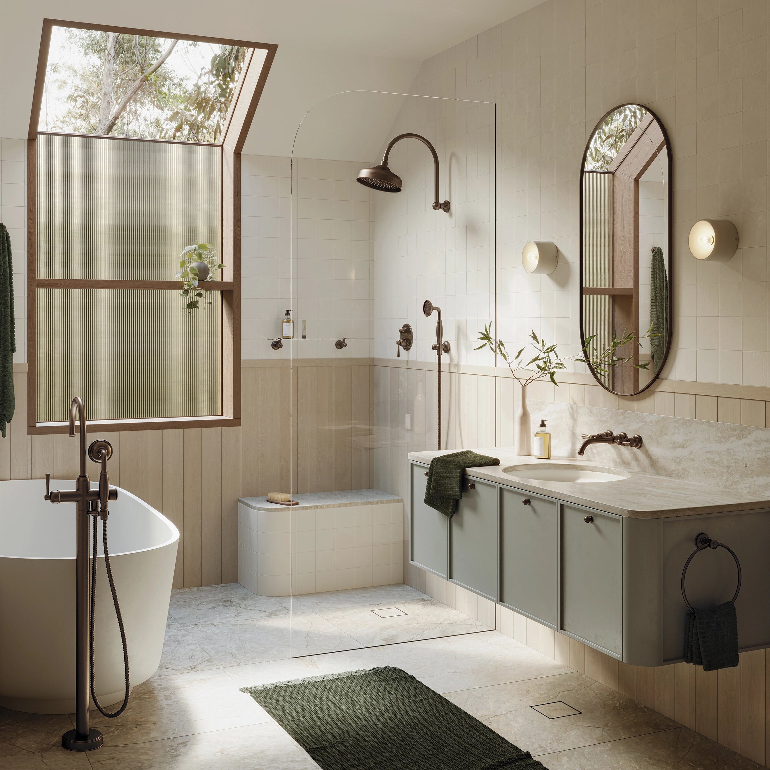 Phoenix Cromford SwitchMix Shower / Bath Diverter Mixer (Complete Kit) Brushed Bronze – Lead Free
