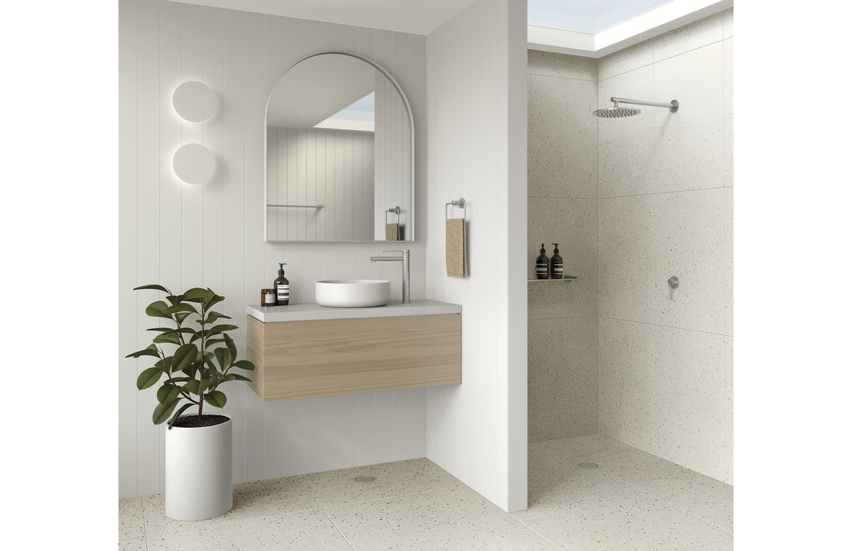 Vivid Slimline SS 316 Shower Arm and 250mm Round Rose - Stainless Steel