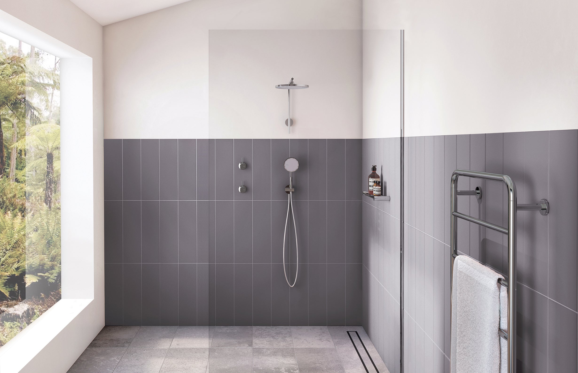 Vivid Slimline Towel Ladder 800 X 500mm