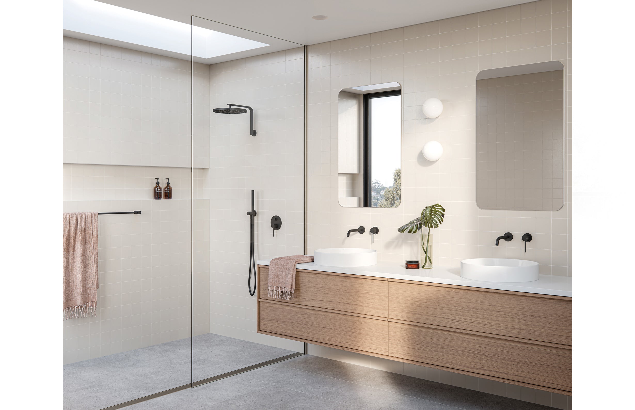 Vivid Slimline Rail Shower