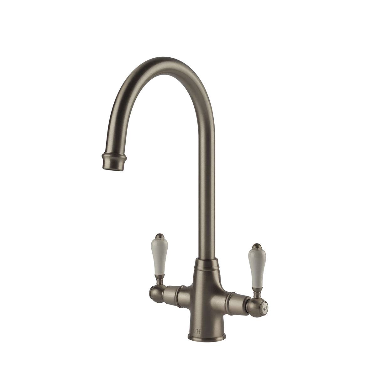 Turner Hastings Ludlow Double Mixer Tap Brushed Nickel