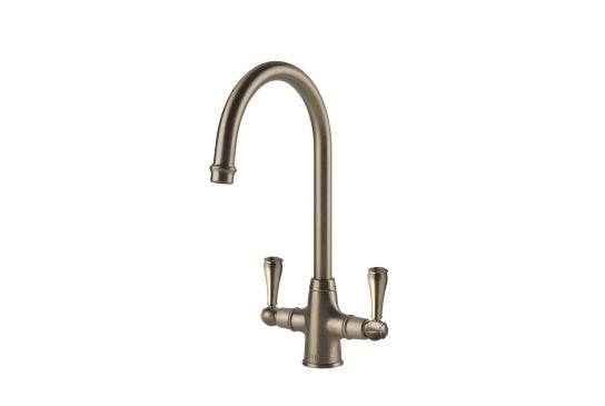 Turner Hastings Ludlow Double Mixer Tap Brushed Nickel