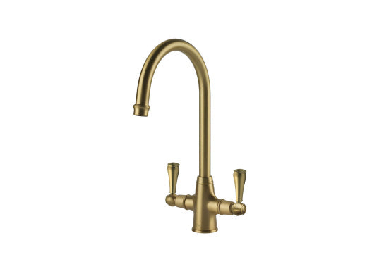 Turner Hastings Ludlow Double Mixer Tap Brushed Brass