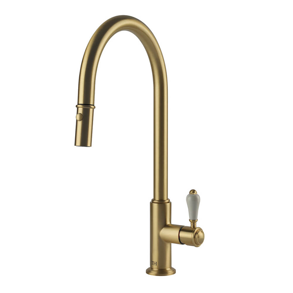 Turner Hastings Ludlow Pull Out Mixer Tap Brushed Brass