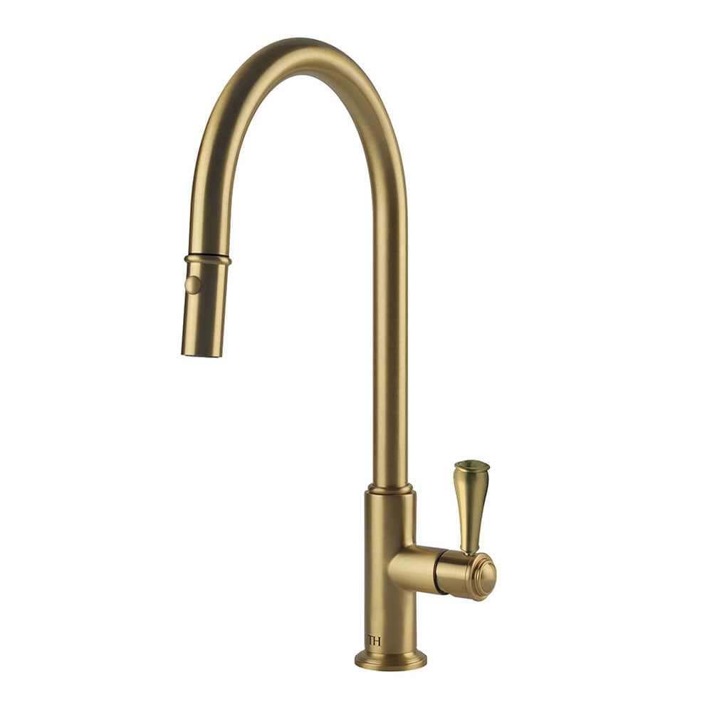 Turner Hastings Ludlow Pull Out Mixer Tap Brushed Brass