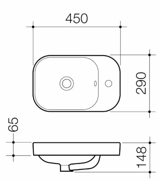 Caroma Luna® Universal Inset Basin