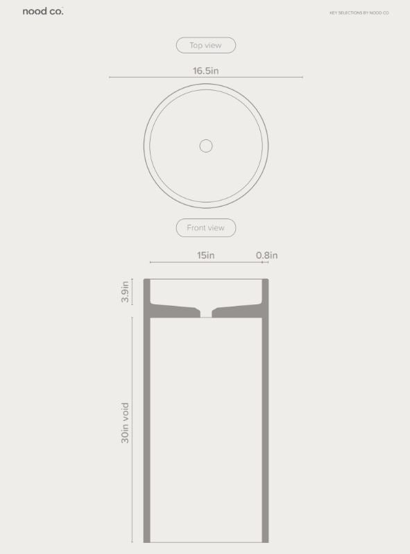 Nood Co Luna Freestanding Basin (21 concrete finishes)