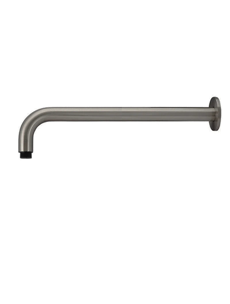 Meir Round Wall Shower Curved Arm 400mm Gunmetal