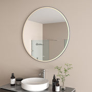 Radiant Aura Gun Metal Round LED Mirror 995mm
