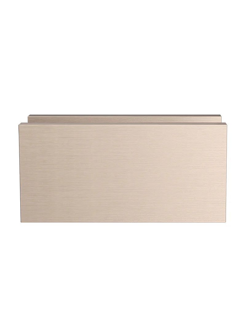 Beige rectangular object on a white background