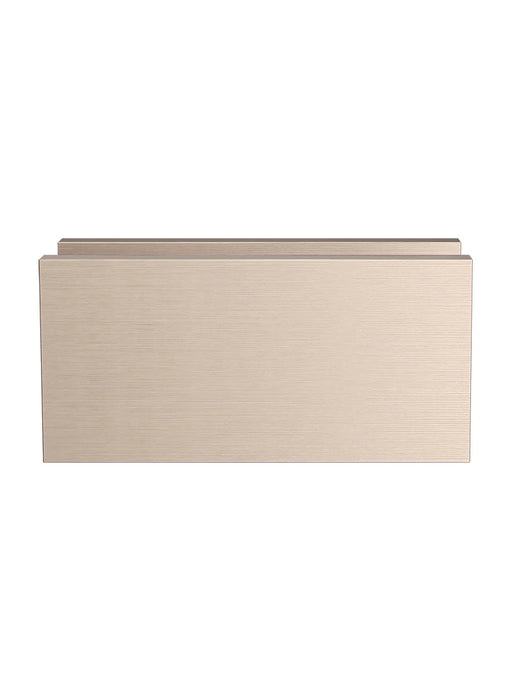Beige rectangular object on a white background