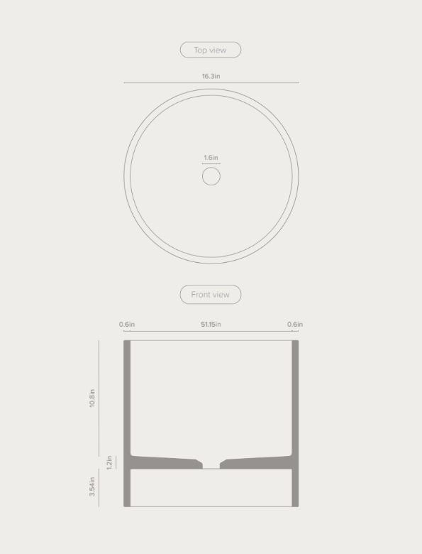 Nood Co Concrete Millie Raw Basin (21 concrete finishes)