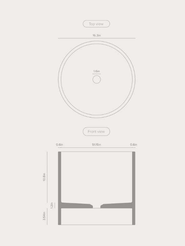 Nood Co Concrete Millie Basin (21 concrete finishes)