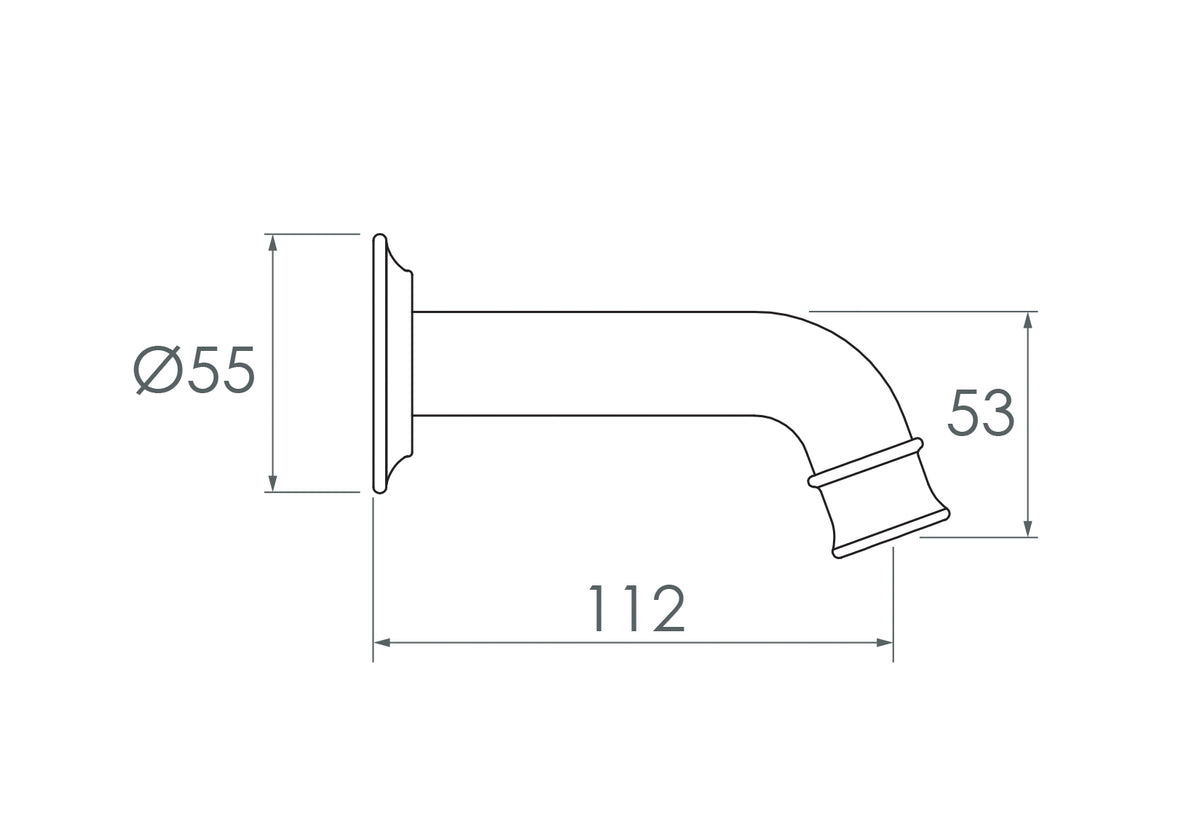 ADP Eternal Mini Wall Spout Brushed Brass