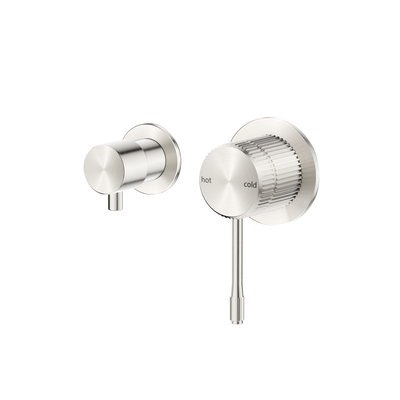 Bella Vista Mica Fluted Shower Mixer Diverter - Sideways - Brushed Nickel