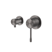 Bella Vista Mica Fluted Shower Mixer Diverter - Sideways - Gunmetal