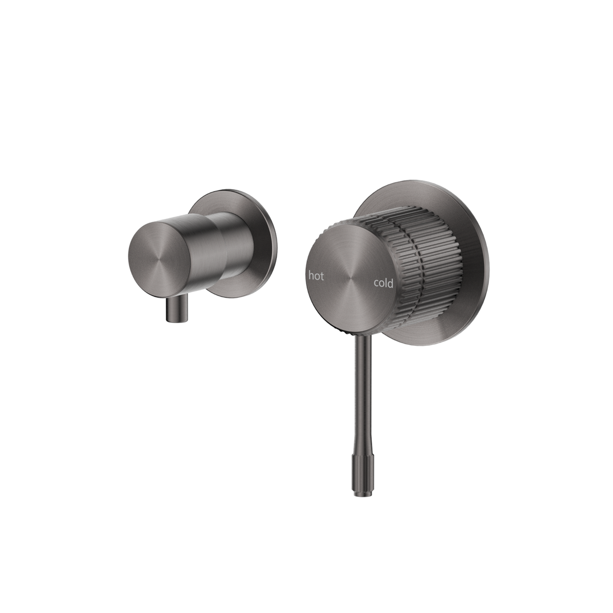 Bella Vista Mica Fluted Shower Mixer Diverter - Sideways - Gunmetal