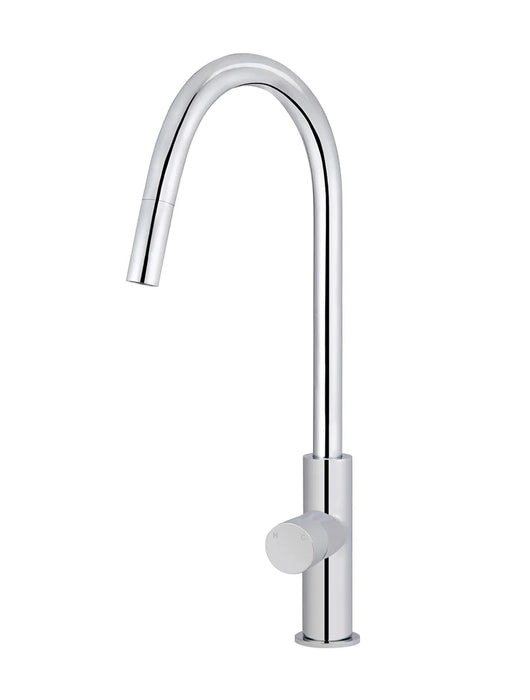 Round Pinless Piccola Pull Out Kitchen Mixer Tap - Chrome