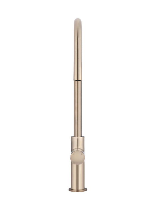 Meir Round Pinless Piccola Pull Out Kitchen Mixer Tap - Champagne