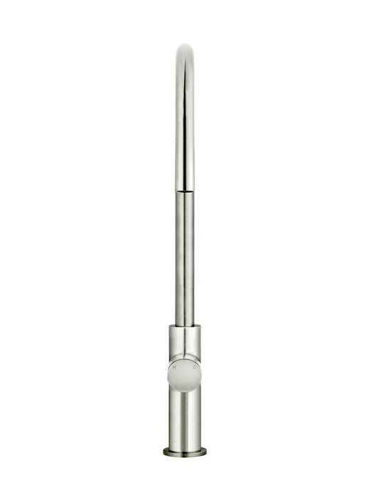 Meir Round Pinless Piccola Pull Out Kitchen Mixer Tap Brushed Nickel