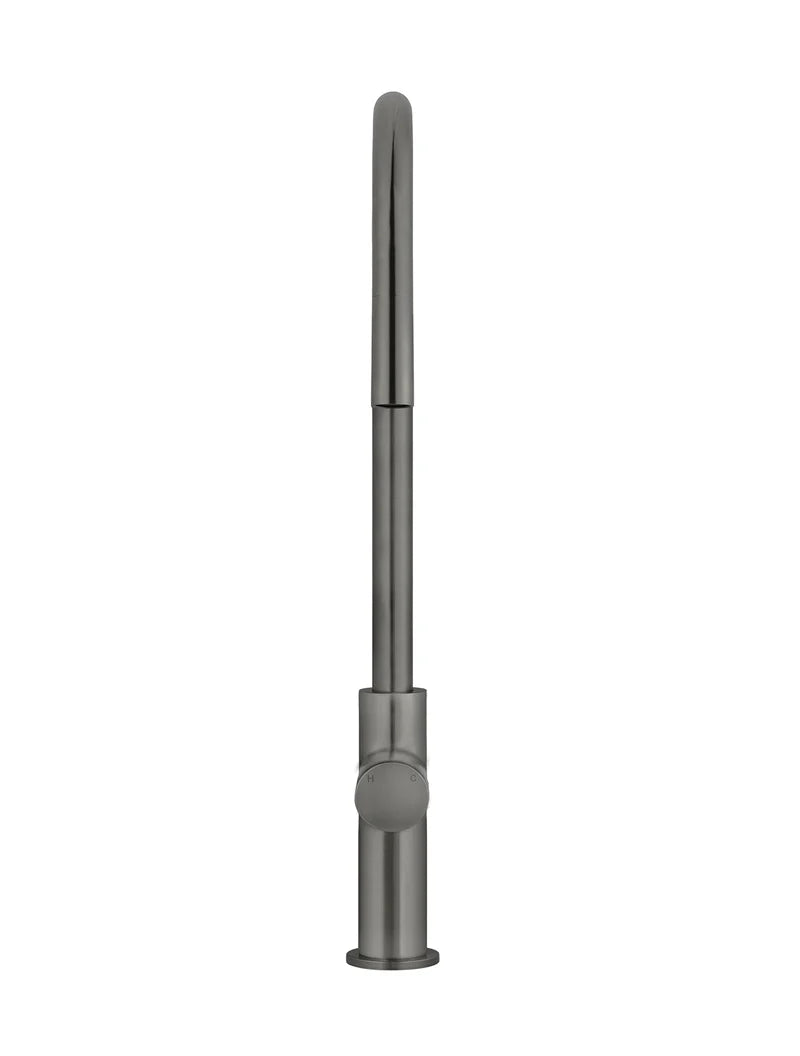Meir Round Pinless Piccola Pull Out Kitchen Mixer Tap - Gunmetal