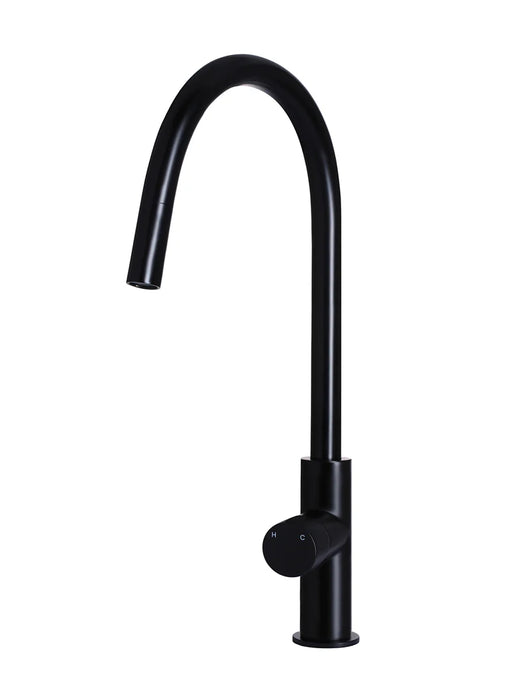Meir Round Pinless Piccola Pull Out Kitchen Mixer Tap - Matte Black