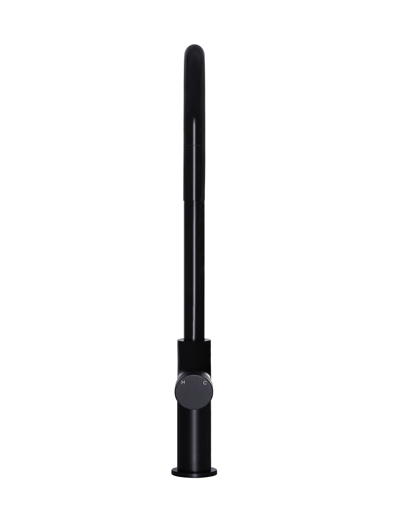 Meir Round Pinless Piccola Pull Out Kitchen Mixer Tap - Matte Black