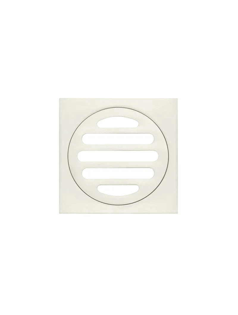 Meir Square Floor Grate Shower Drain 80mm outlet - Brushed Nickel