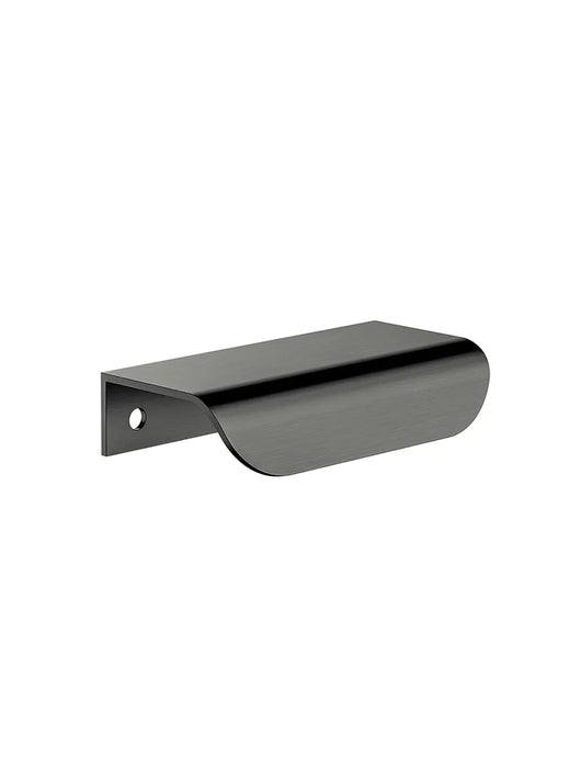 Meir Öppen Edge-Pull 75mm Cabinet Handle (Brushed) Gunmetal