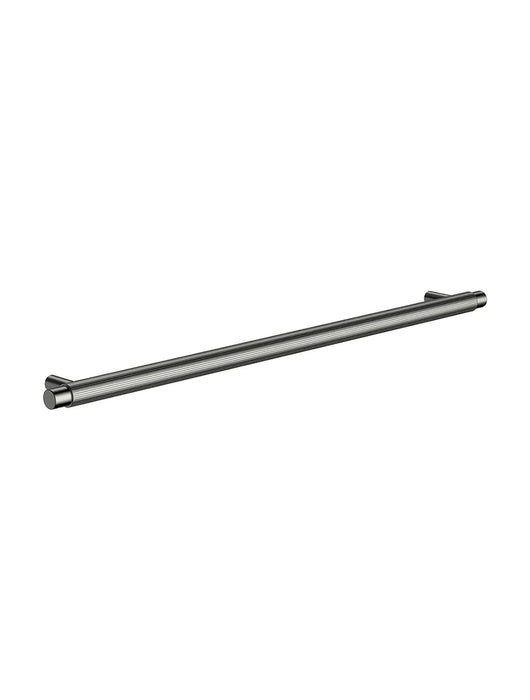 Meir Öppen Round Pull 328mm Cabinet Handle (Linear Knurled) Gunmetal
