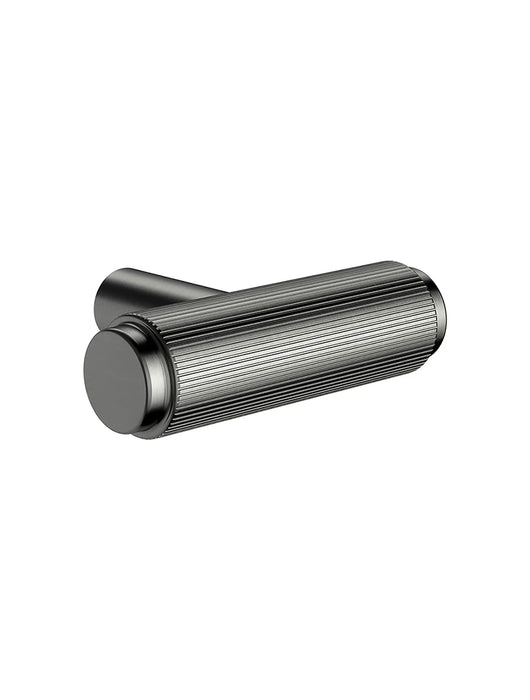 Meir Öppen T-Pull Cabinet Handle (Linear Knurled) Gunmetal