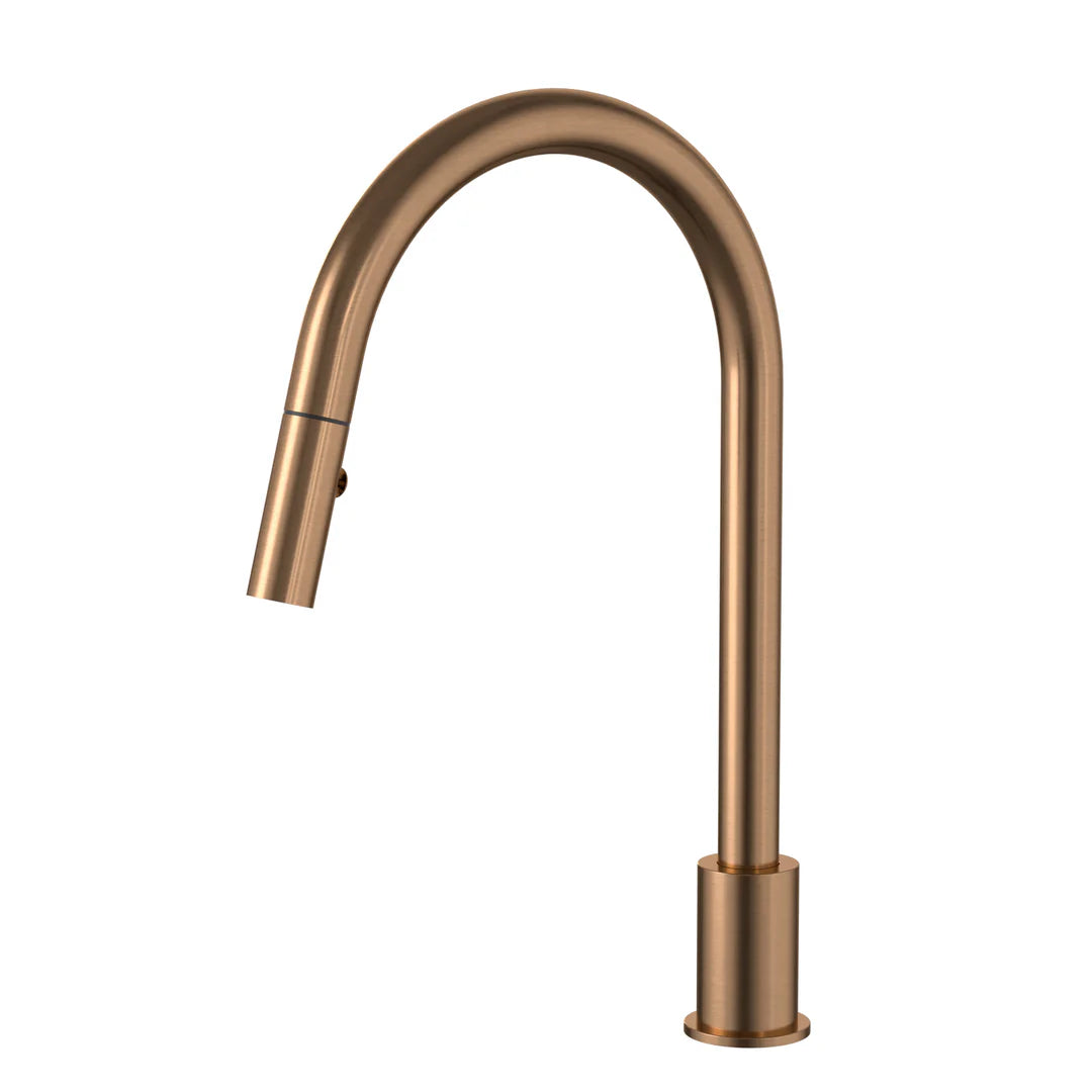 Meir Kitchen Hob Spout With Pull Out Nozzle Lustre Bronze