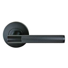 Nidus Knurled Domici Passage Handle Matte Black