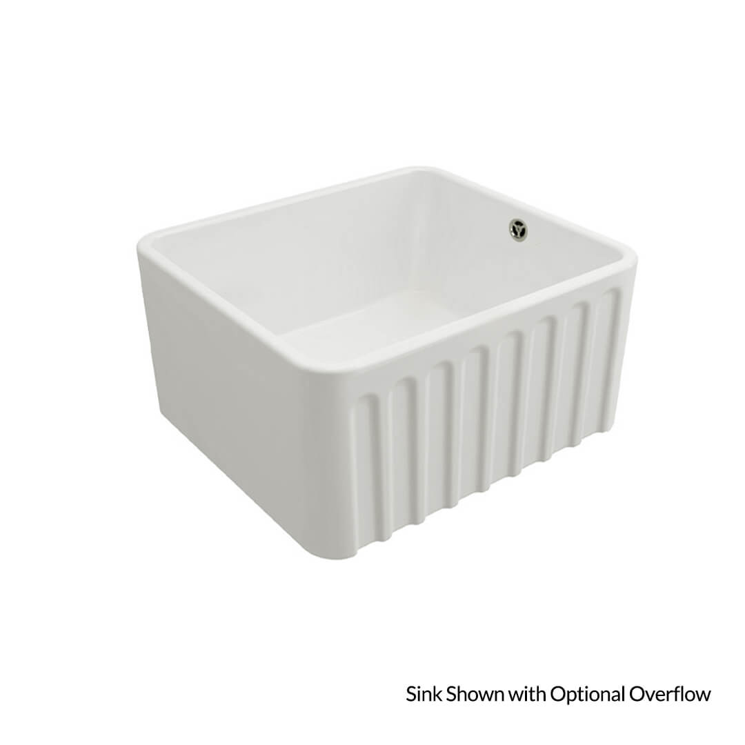 Novi 50 x 46 Fine Fireclay Matte White Butler Sink