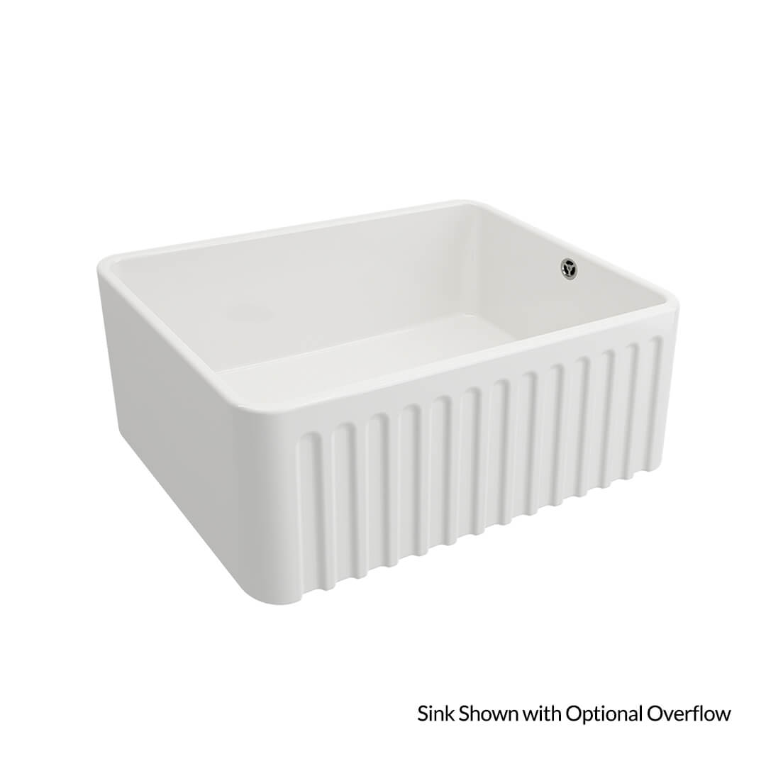 Novi 60 x 46 Fine Fireclay Gloss White Butler Sink