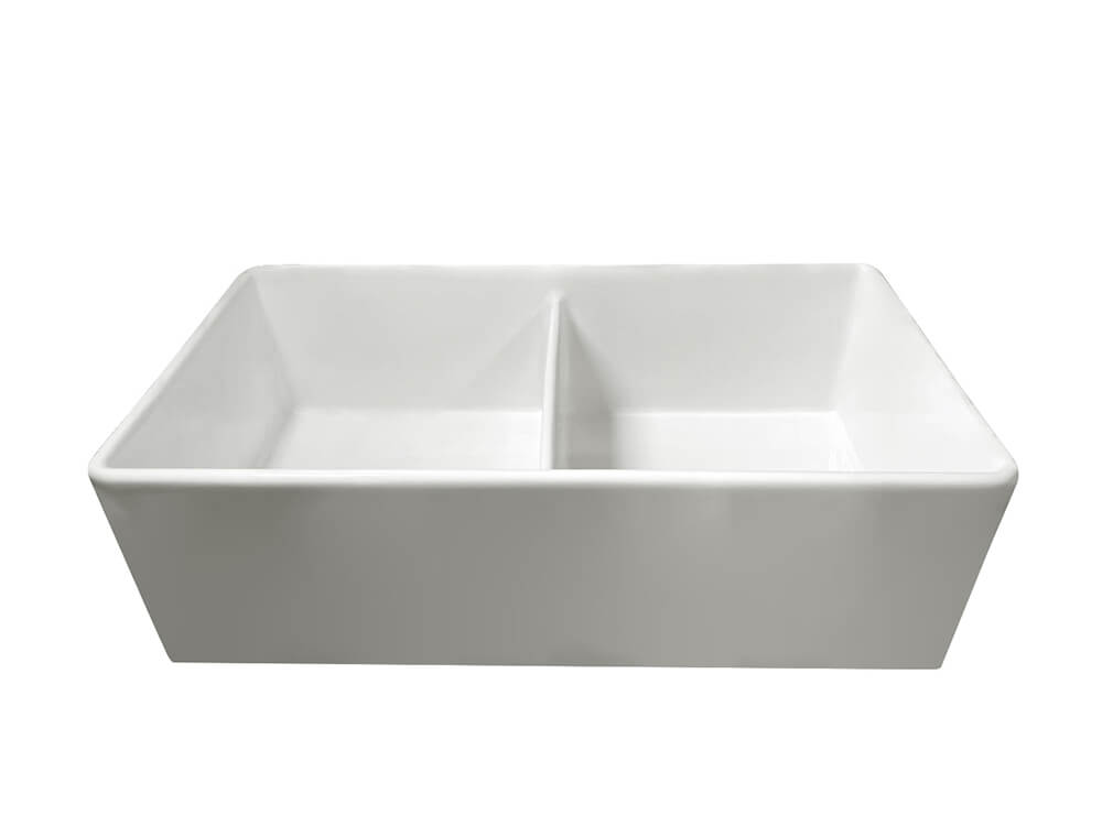 Turner Hastings Novi 84 x 46 Fine Fireclay Matte White Farmhouse Butler Sink
