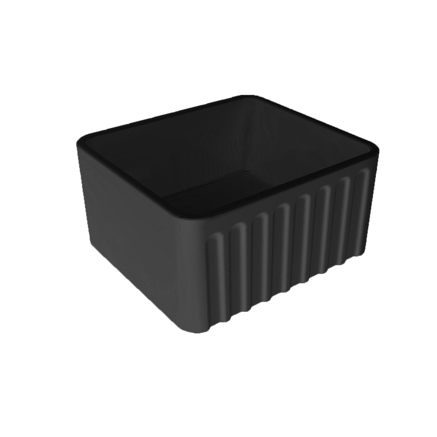 Novi 50 x 46 Fine Fireclay Matte Black Butler Sink