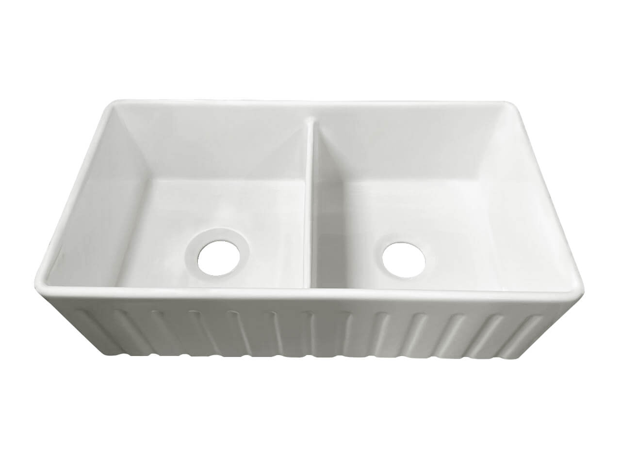 Turner Hastings Novi 84 x 46 Fine Fireclay Matte White Farmhouse Butler Sink