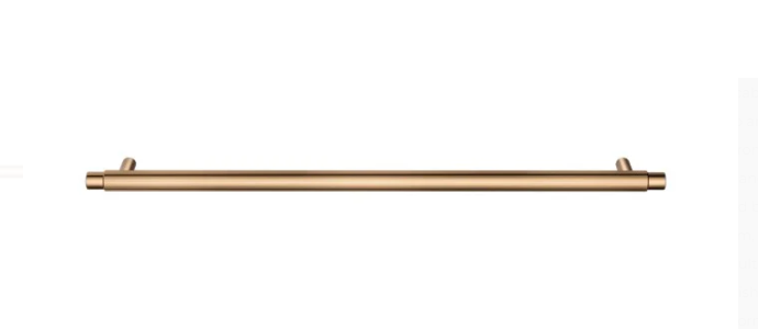 Meir Öppen Round Pull 328mm Cabinet Handle (Linear Knurled) Lustre Bronze