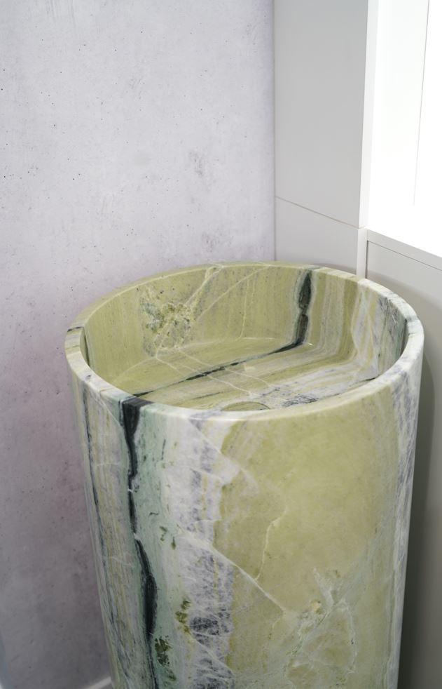 Zen Pedestal Basin Shangri La Jade Marble