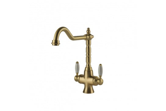 Providence Double Sink Mixer - Brushed Brass