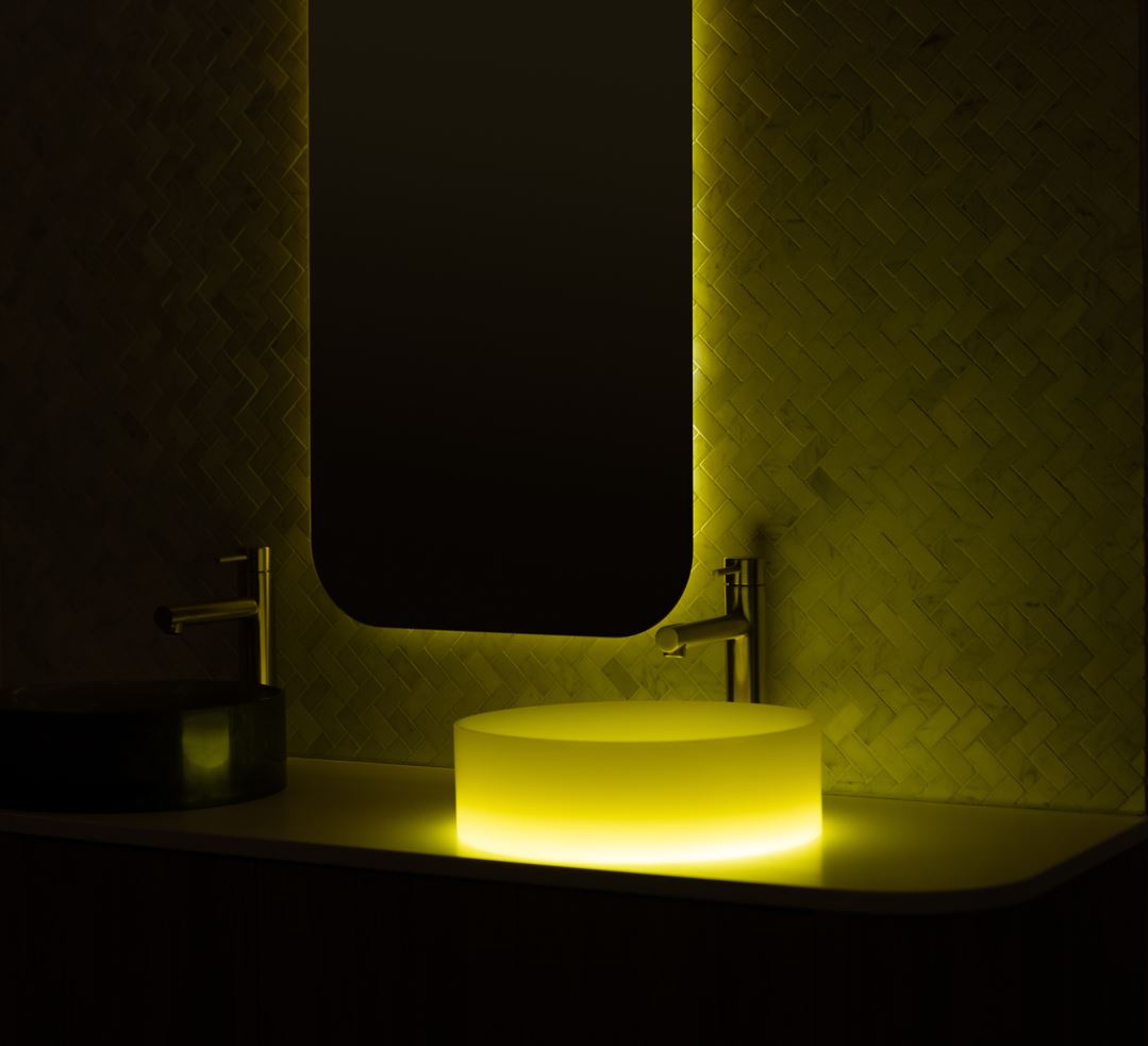 Basin Labs Powder Rectangle Halo Mirror