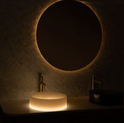 Basin Labs Powder Round Halo Mirror