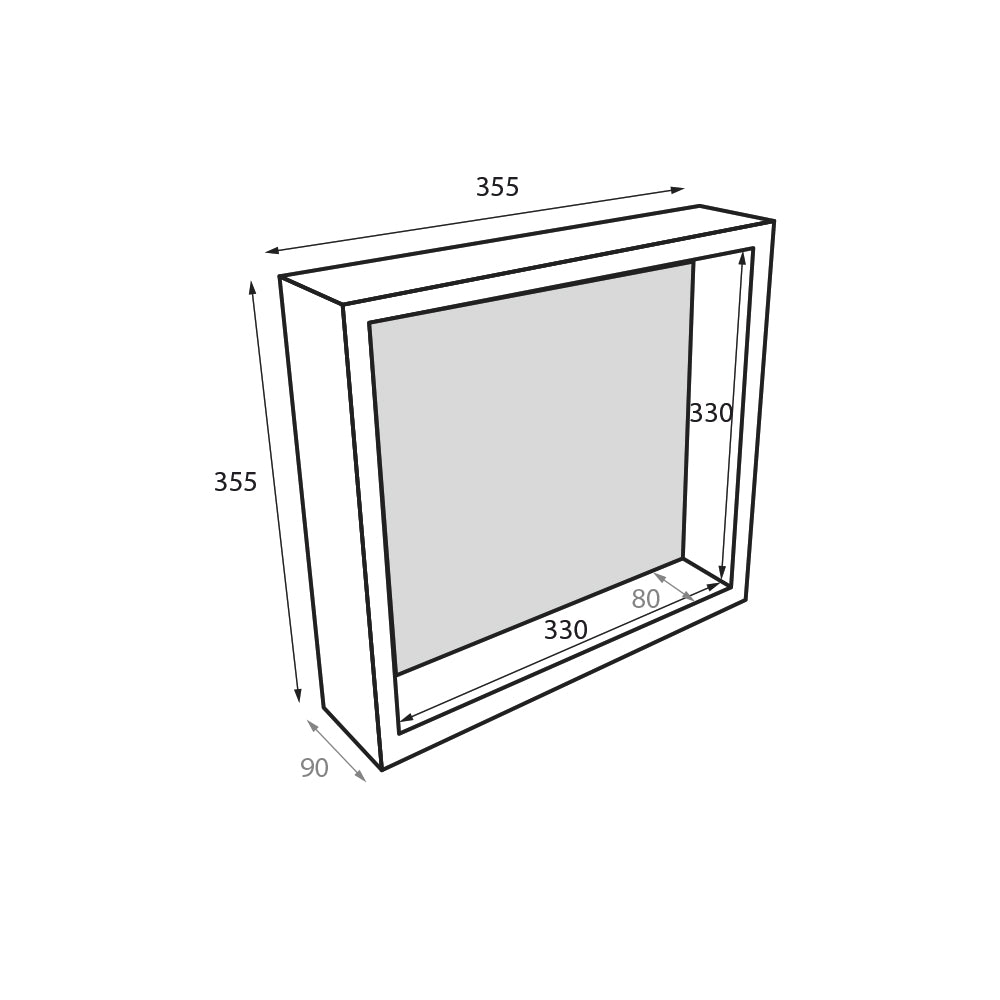 ThermaNiche 355mm x 355mm x 90mm