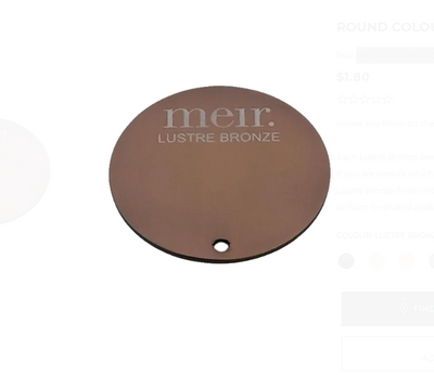 Meir Round Colour Sample Disc