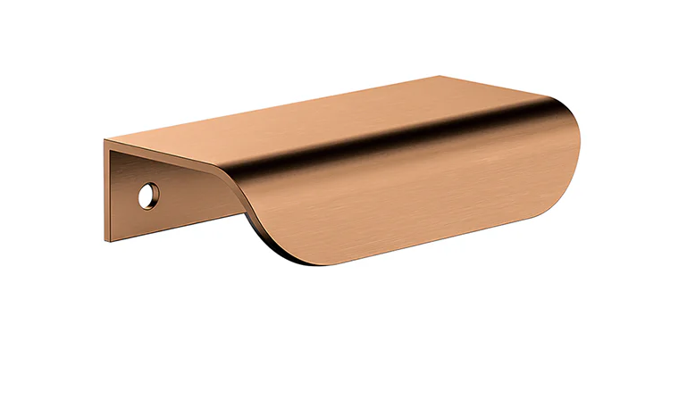 Meir Öppen Edge-Pull 75mm Cabinet Handle (Brushed)