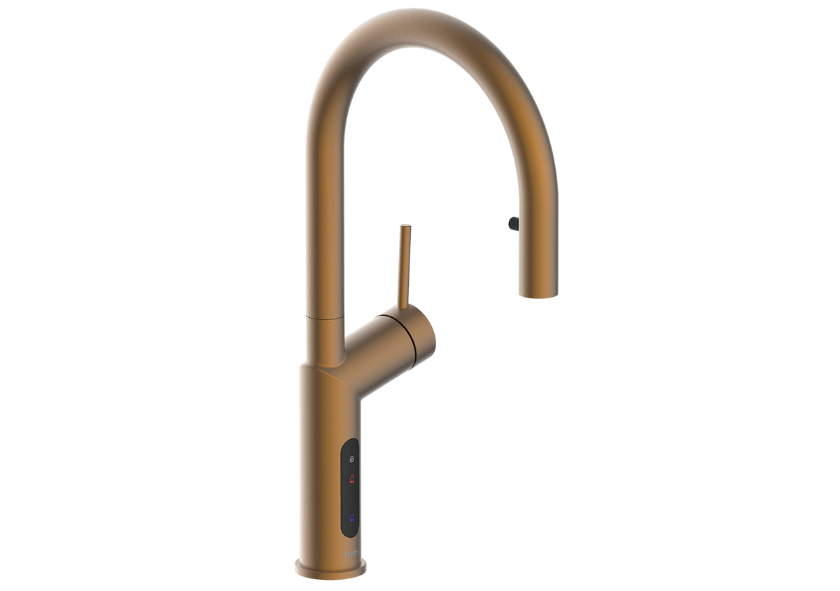 Peppy Taps Signature Pull Out 4 in 1 Electronic Boiling & Ambient Brushed Bronze