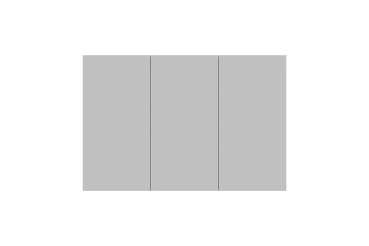 ADP Silk Mirrored Cabinet 1200 3 Door