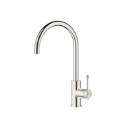 Bella Vista Mica Fluted Gooseneck Sink Mixer - Brushed Nickel