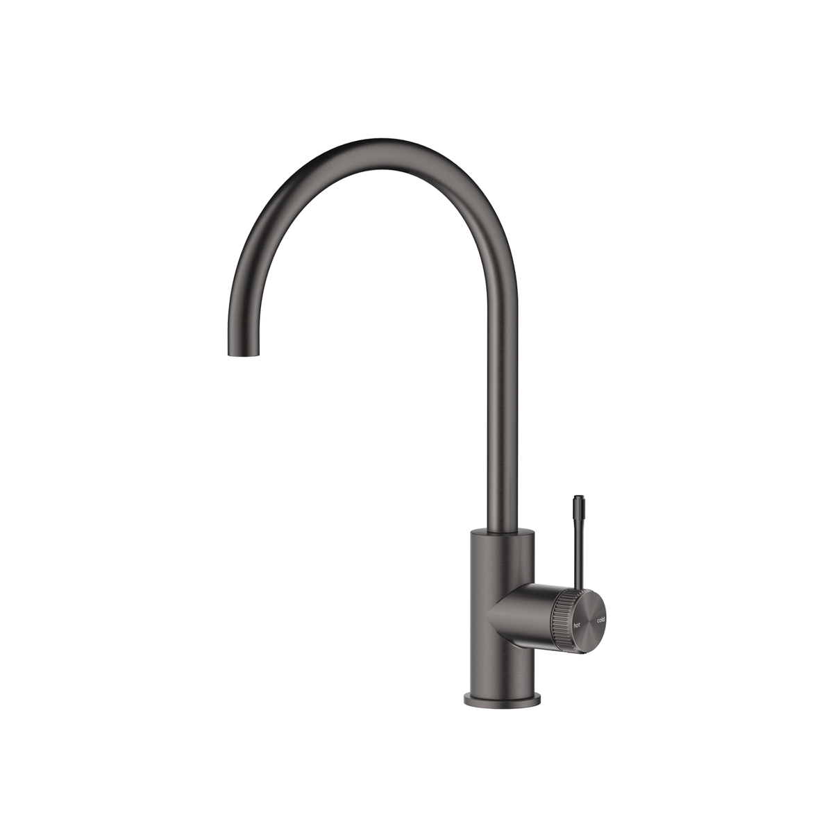 Bella Vista Mica Fluted Gooseneck Sink Mixer - Gunmetal